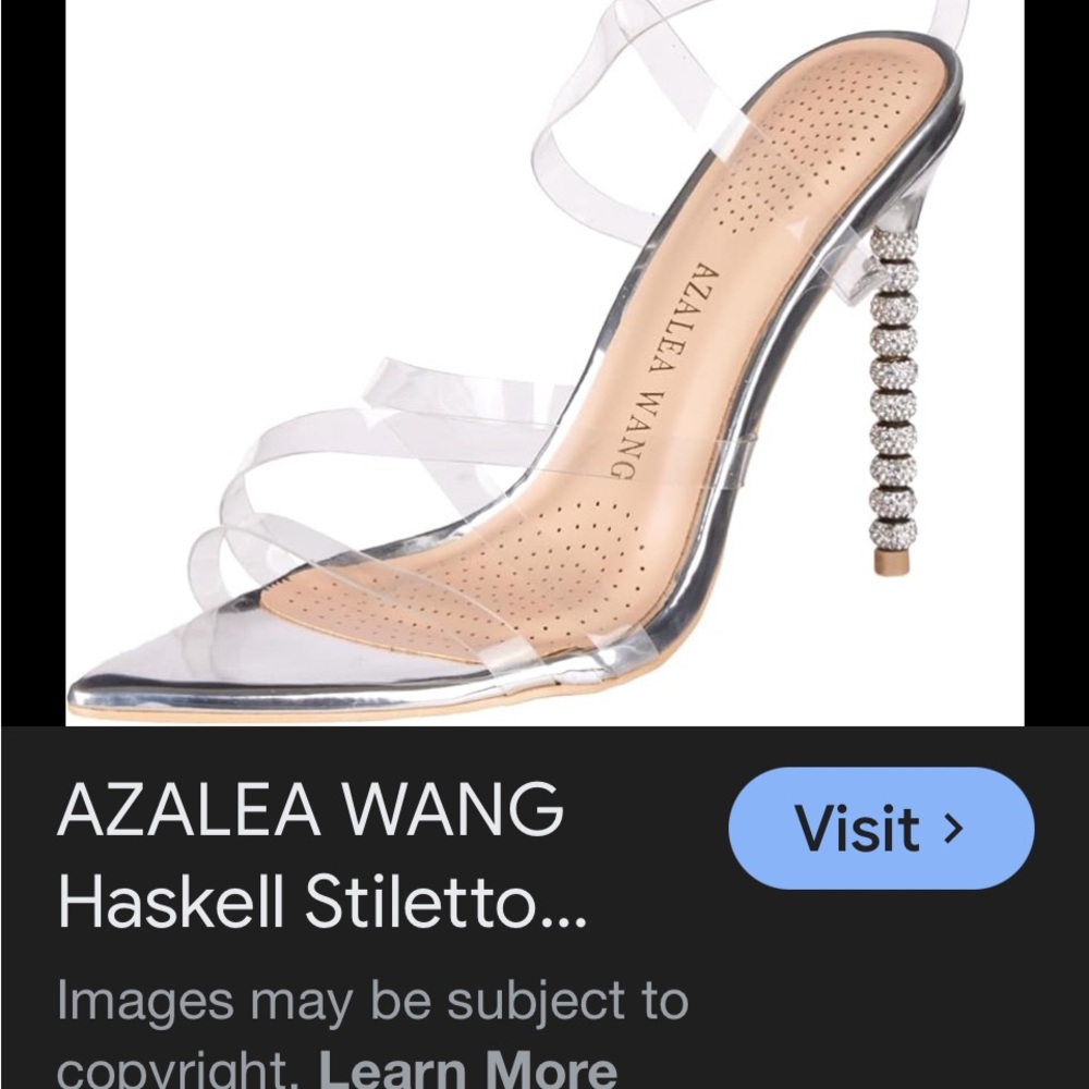 Clear Haskell Stiletto Heel - Silver Accents